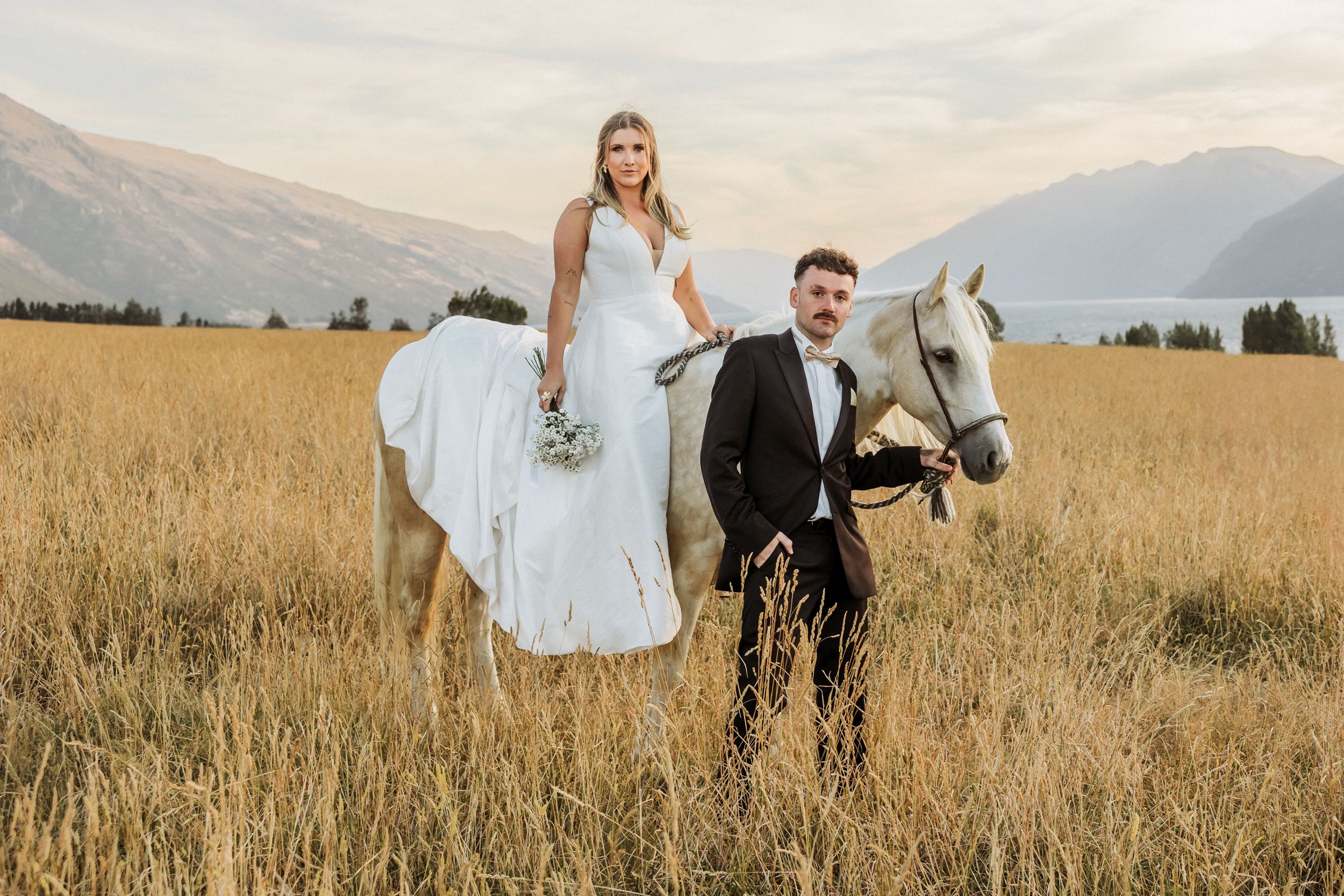 Destination wedding portrait in New Zealand