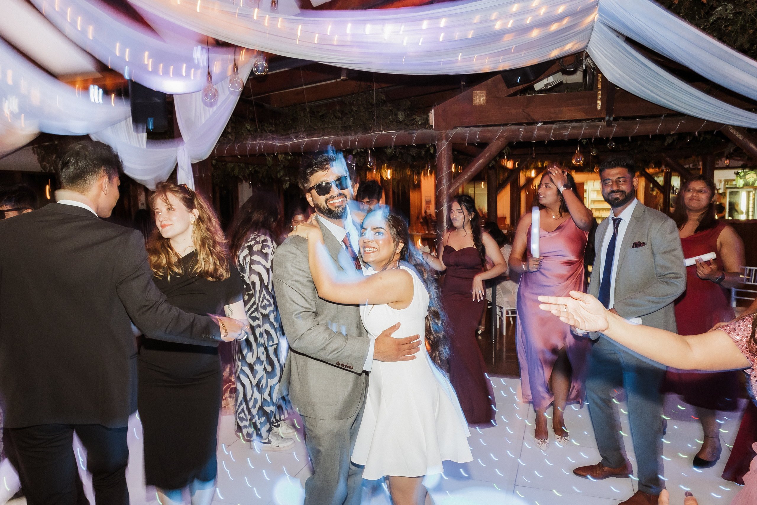 Dance floor at an Indian wedding reception, Markovina Vineyard Estate, Auckland