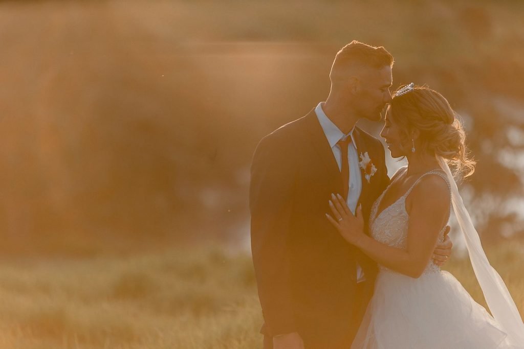 Queenstown elopement portrait in golden hour light